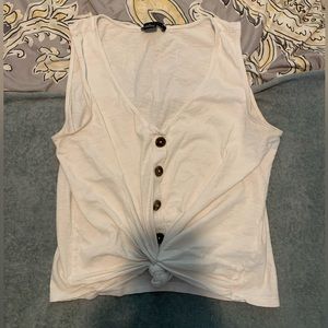 Sanctuary white button up tank. XL